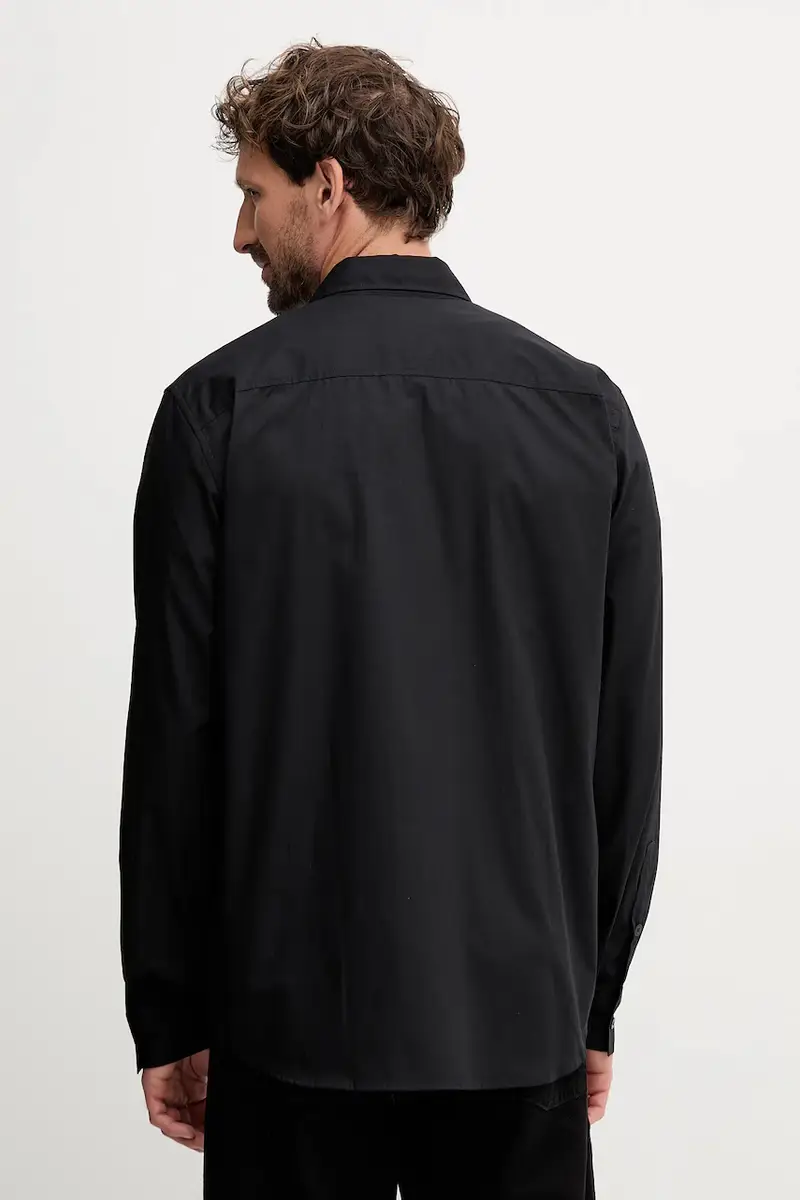 camicia in cotone uomo colore nero 79GALKR1 CN00K miniatura 3