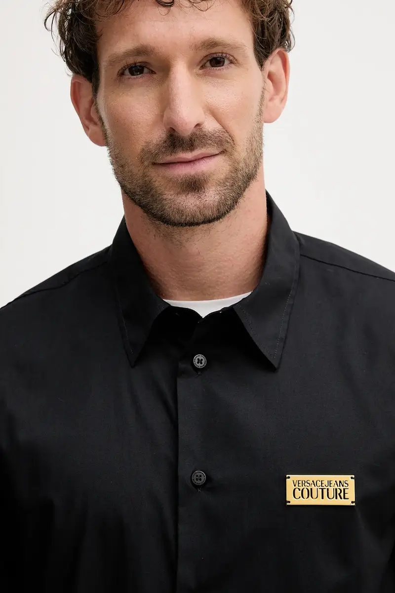 camicia in cotone uomo colore nero 79GALKR1 CN00K miniatura 4