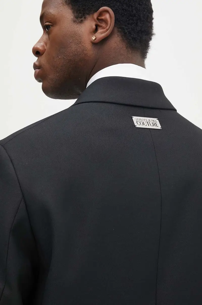 cappotto con aggiunta di lana colore nero 77GAT424 N0351 miniatura 5