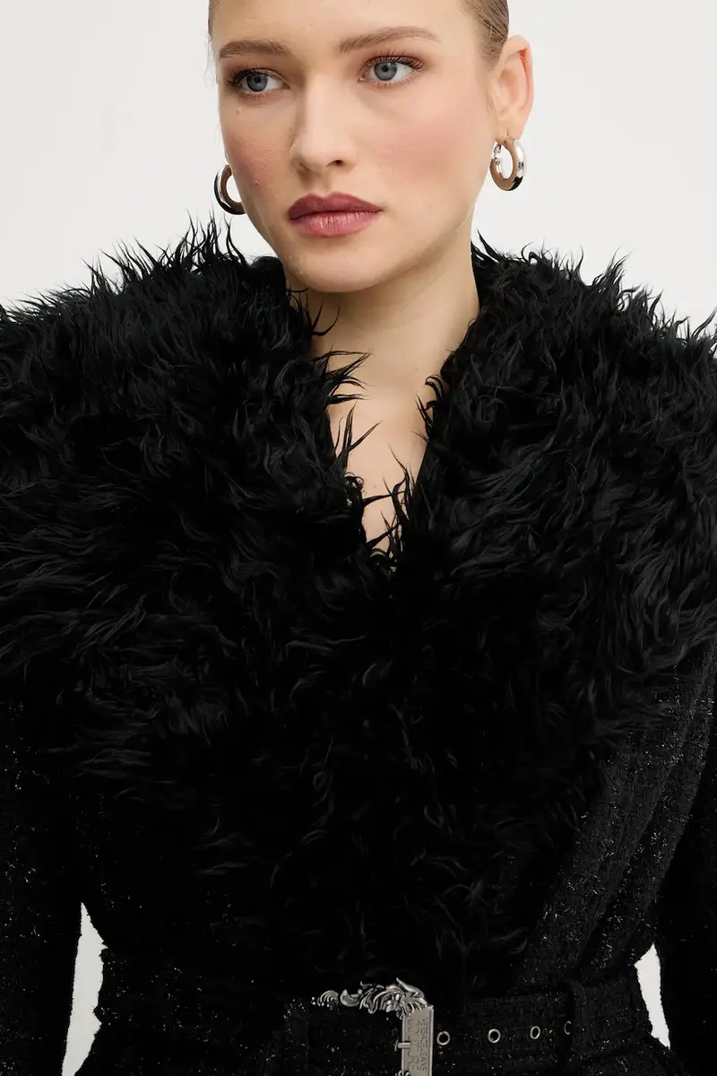 cappotto con aggiunta di lana colore nero 79HAT413 N0539 miniatura 4