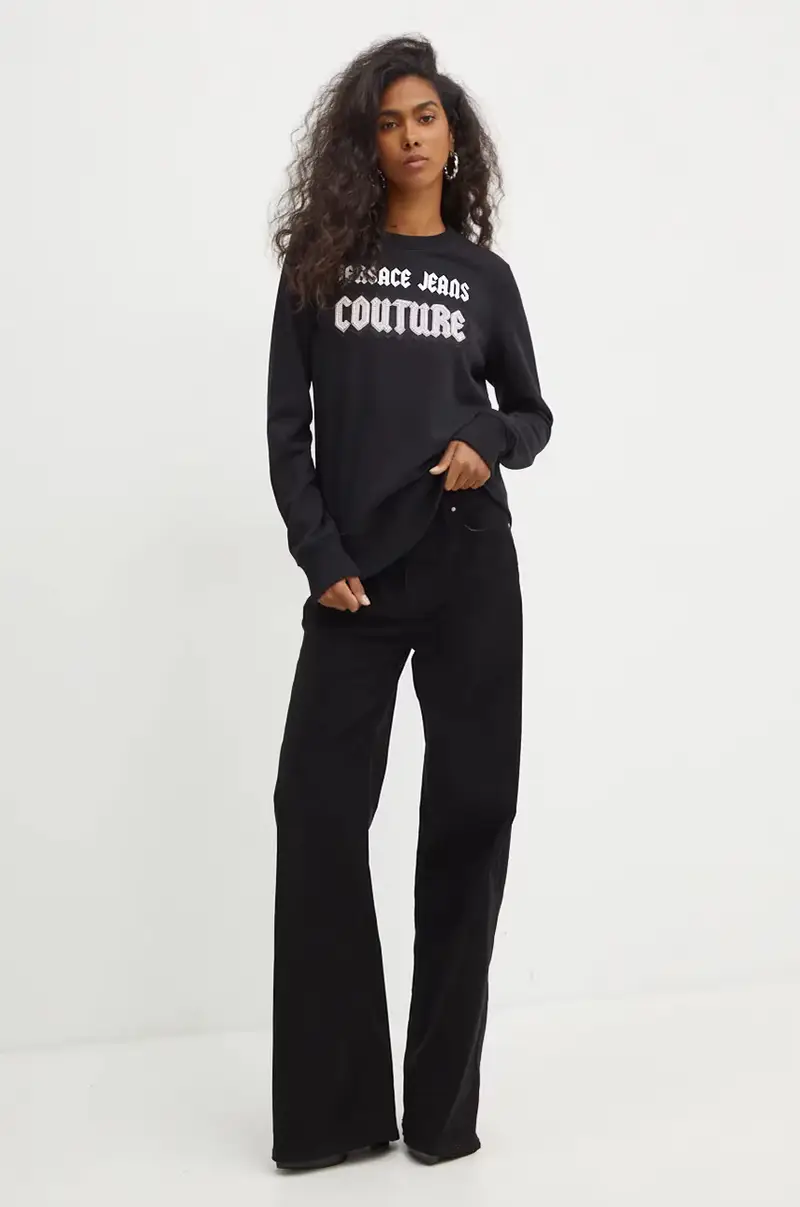 felpa in cotone donna colore nero 77HAIC02 CF00C miniatura 2