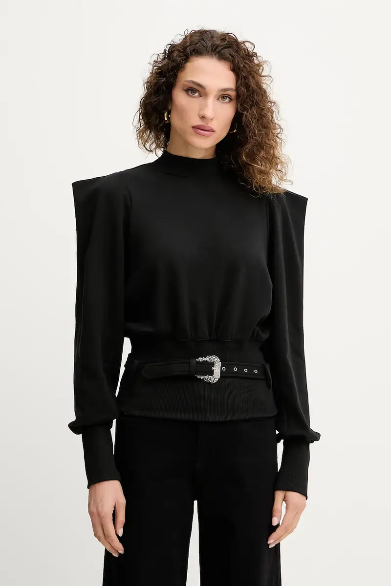 felpa in cotone donna colore nero 79HAI300 F0010