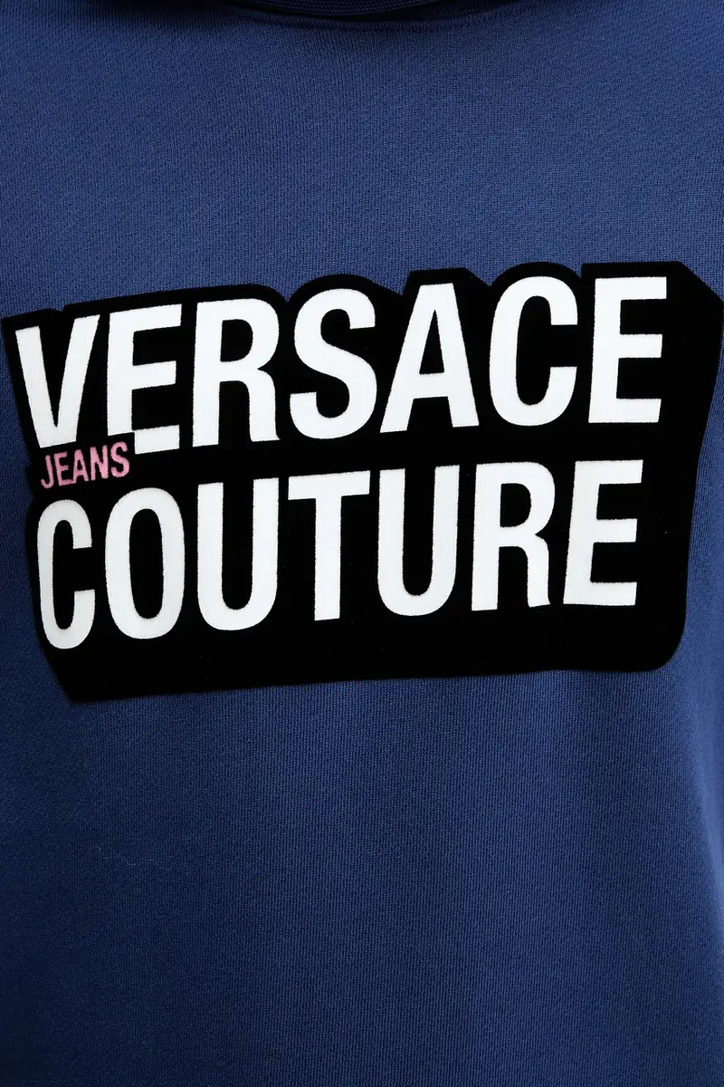 felpa in cotone uomo colore blu navy con cappuccio 79GAIP05 CF07P miniatura 5