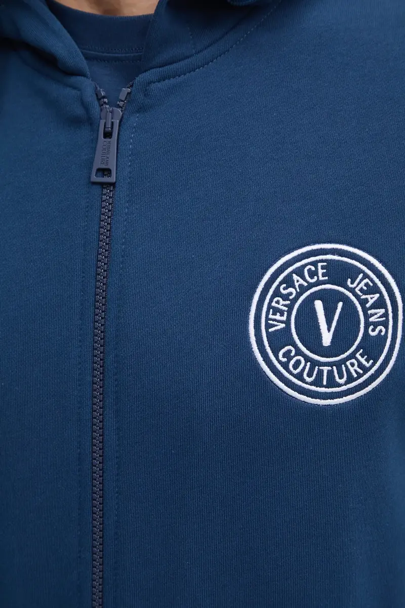 felpa in cotone uomo colore blu navy con cappuccio con applicazione 78GAIT00 CF01T miniatura 5