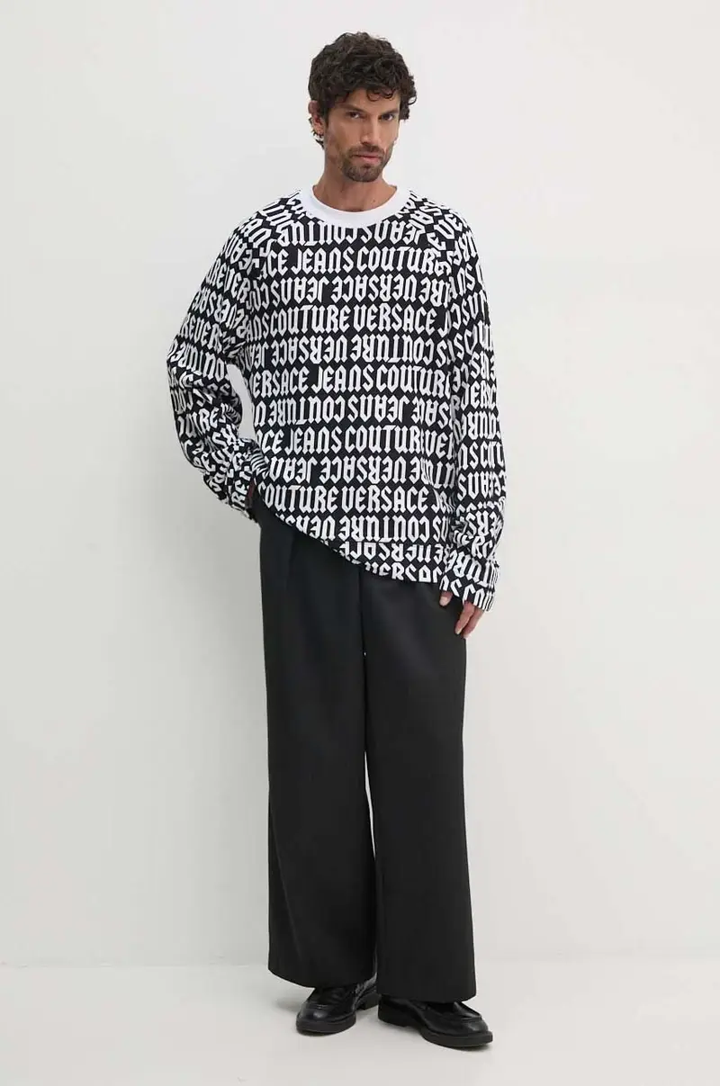 felpa in cotone uomo colore nero 77GAI316 FS157 miniatura 2