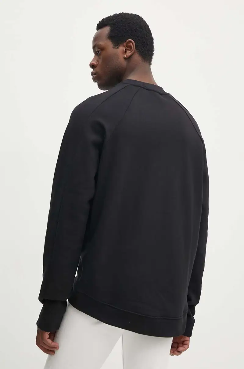 felpa in cotone uomo colore nero con applicazione 77GAIL01 CF02L miniatura 3