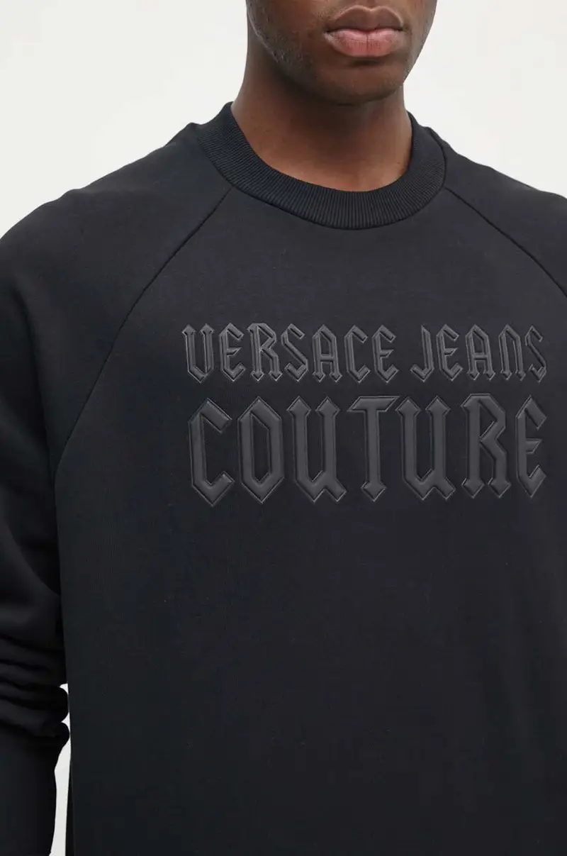 felpa in cotone uomo colore nero con applicazione 77GAIL01 CF02L miniatura 5