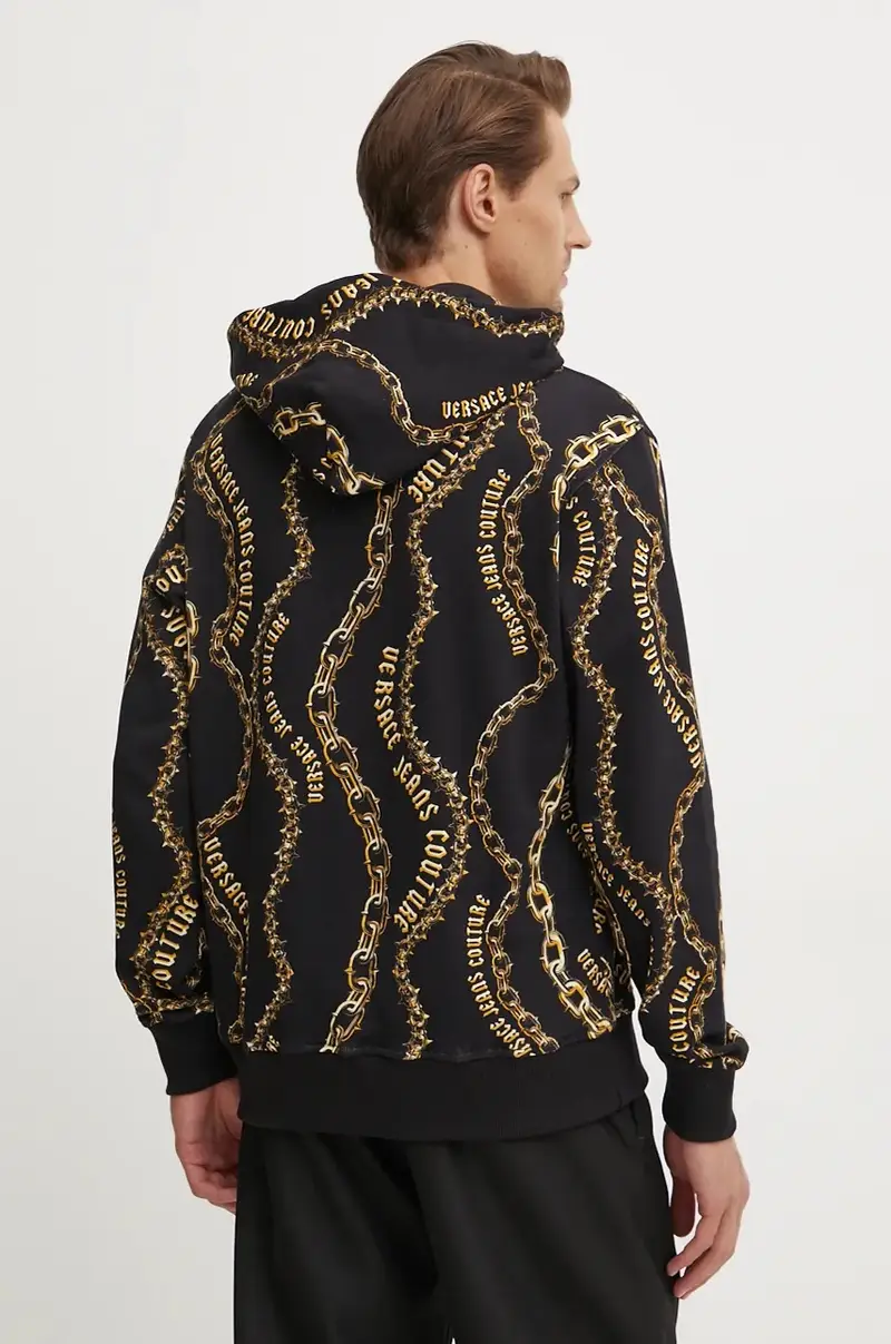 felpa in cotone uomo colore nero con cappuccio 77GAI3H0 FS160 miniatura 3