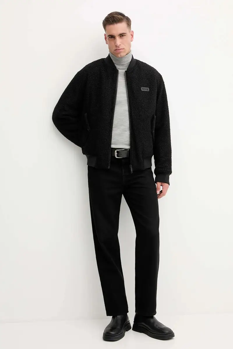 giacca bomber reversibile colore nero 79GAS407 N0540 miniatura 2