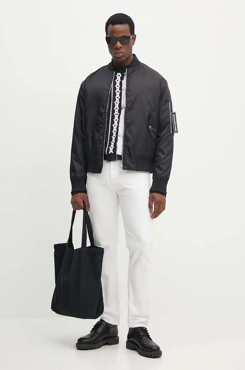 giacca bomber uomo colore nero 77GAS405 CQD58 miniatura 2