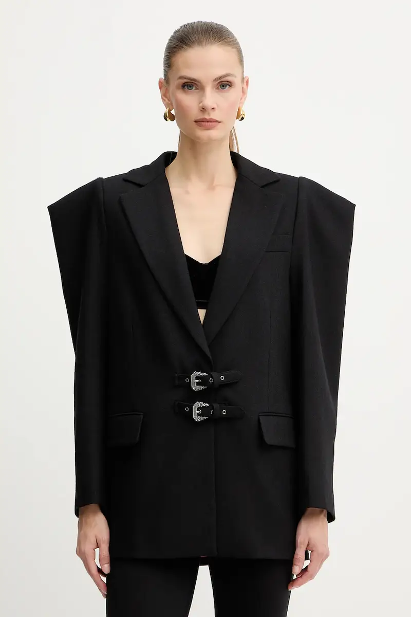 giacca con lana colore nero 79HAQ705 N0542