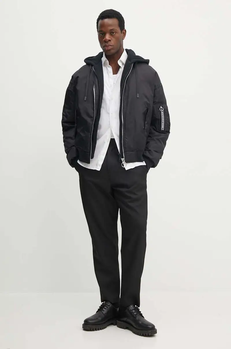 giacca uomo colore nero 77GAU401 CQD46 miniatura 2