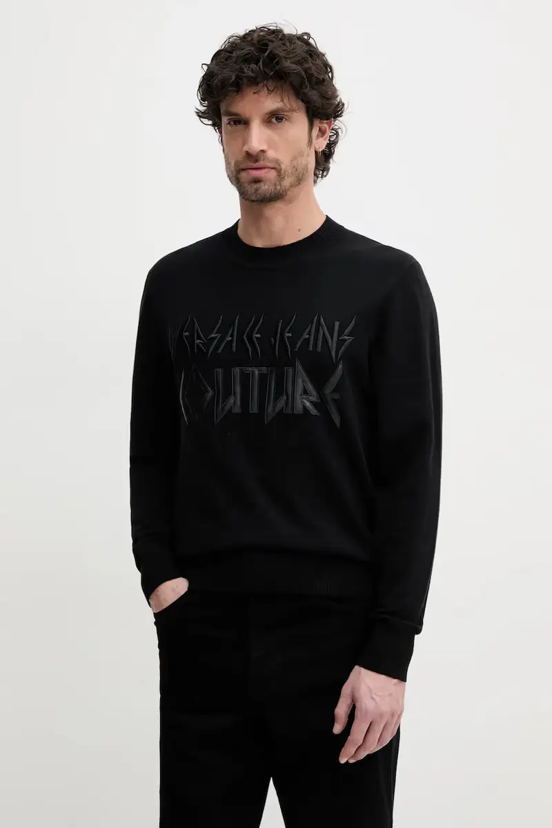 maglione con aggiunta di cachemire uomo colore nero 78GAFM17 CM06H