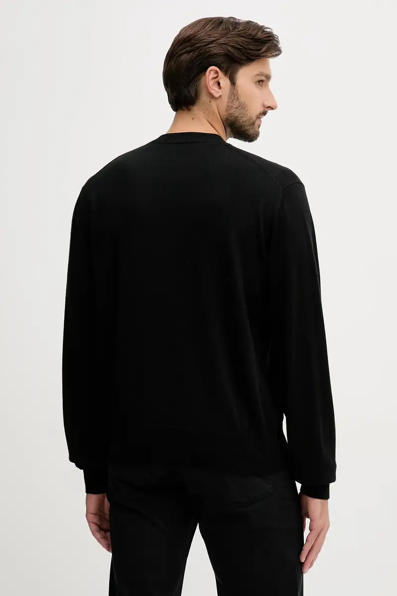 maglione con lana colore nero 79GAFM15 CMN06 miniatura 3