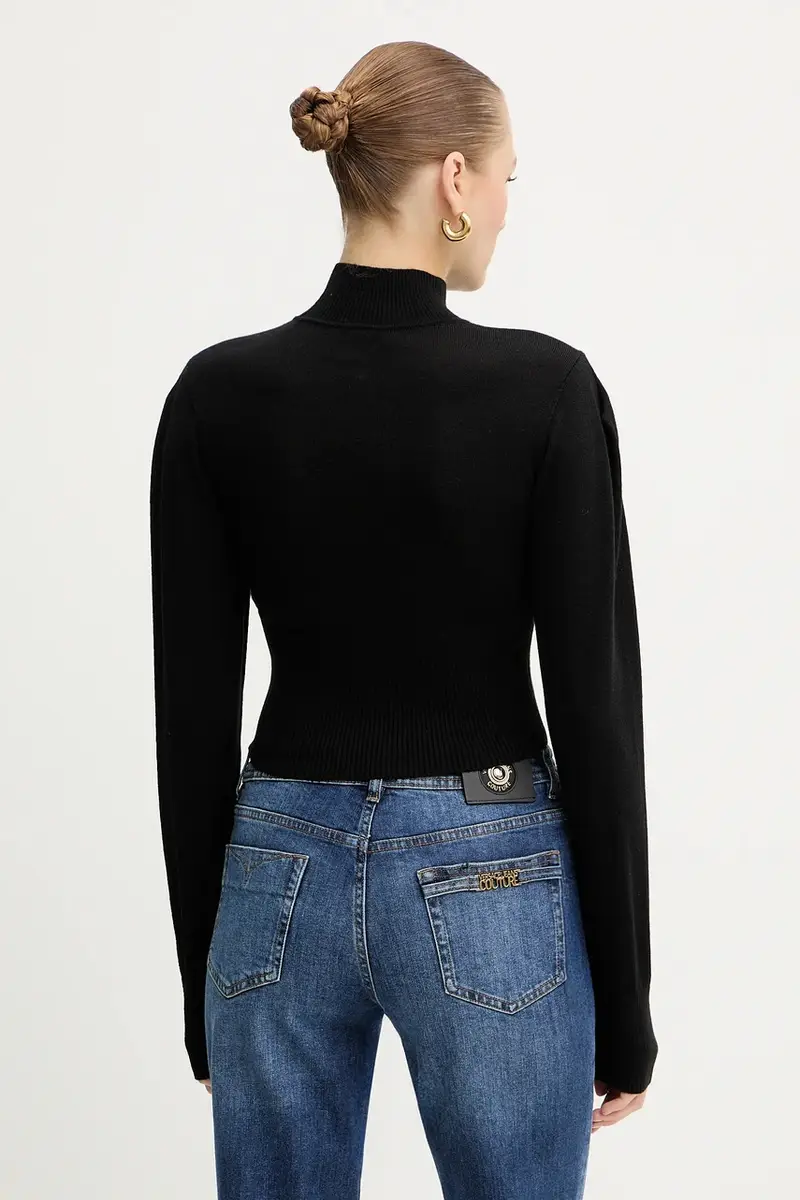 maglione con lana colore nero 79HAFMH8 CMH62 miniatura 3