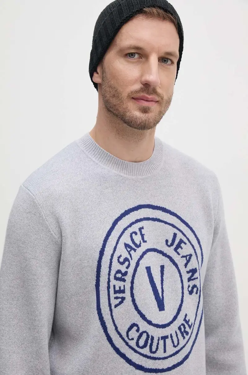 maglione in lana uomo colore blu 77GAFM02 CMH42 miniatura 4