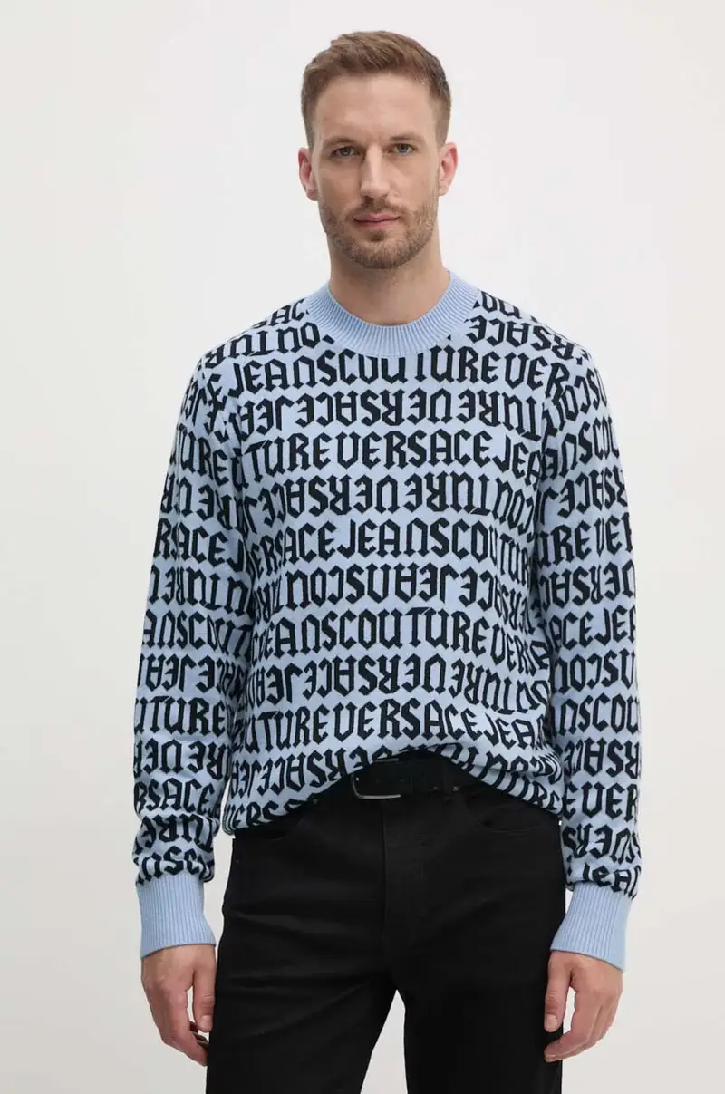 maglione in lana uomo colore blu 77GAFM03 CMN91