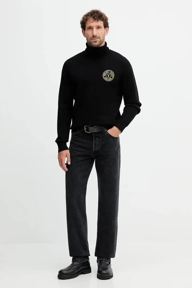 maglione in lana uomo colore nero 79GAFM14 CMH81 miniatura 2