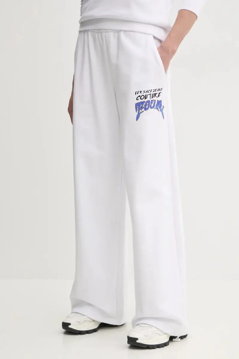pantaloni della tuta di cotone donna colore bianco 78HAAC07 CF00C