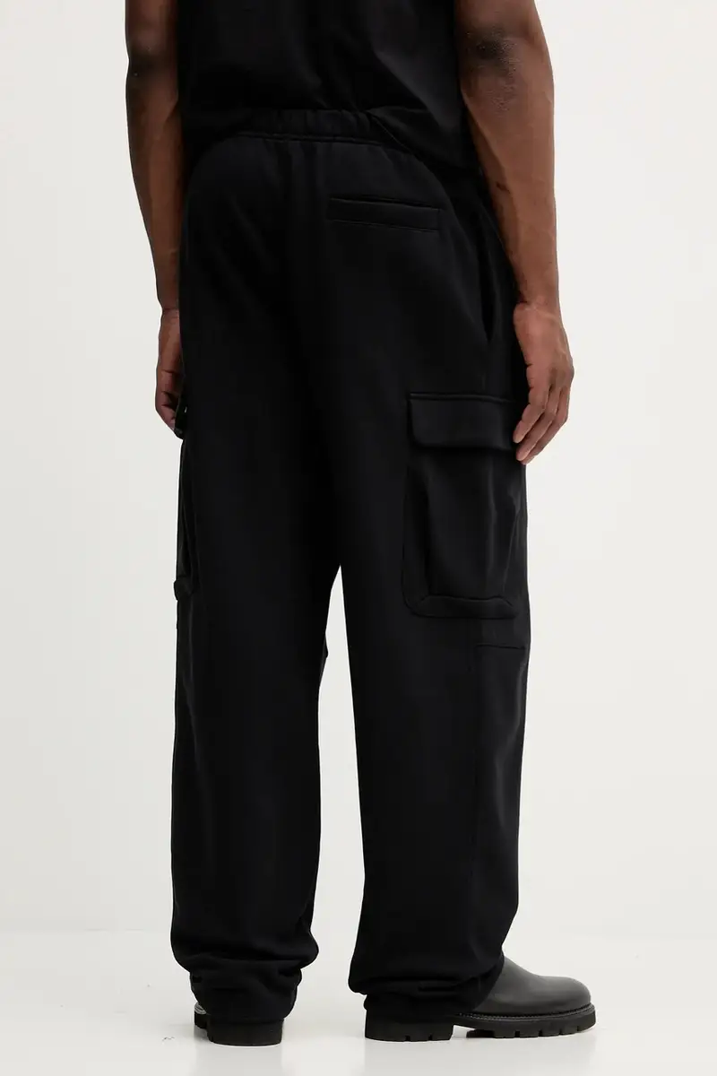 pantaloni tuta di cotone uomo colore nero 79GAAT08 CF01T miniatura 3