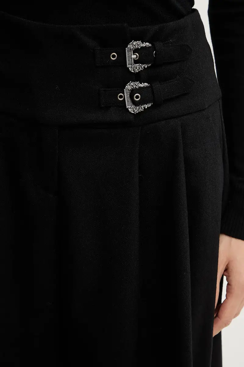 shorts con aggiunta di lana donna colore nero 79HAD102 N0542 miniatura 4