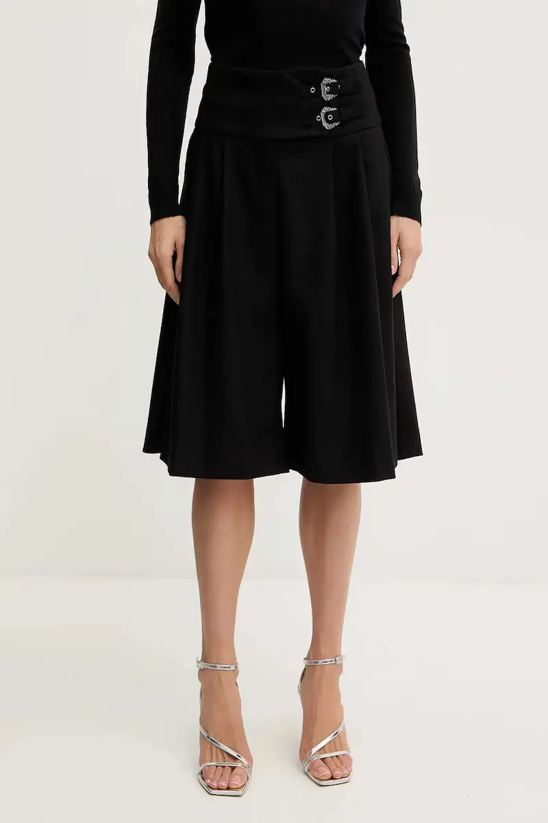 shorts con aggiunta di lana donna colore nero 79HAD102 N0542