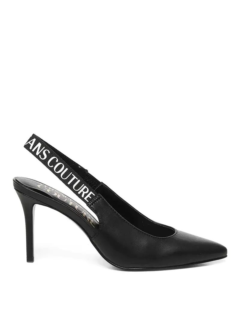 Slingback con logo Nero