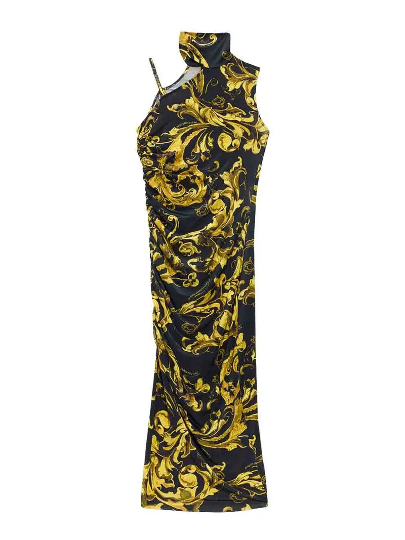 Vestito Lungo Barocco Nero