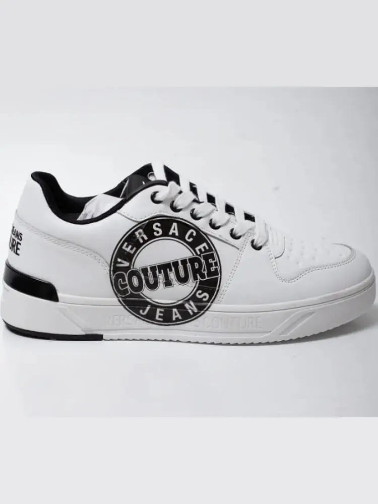 scarpa snackers bianca in ecopelle con logo laterale