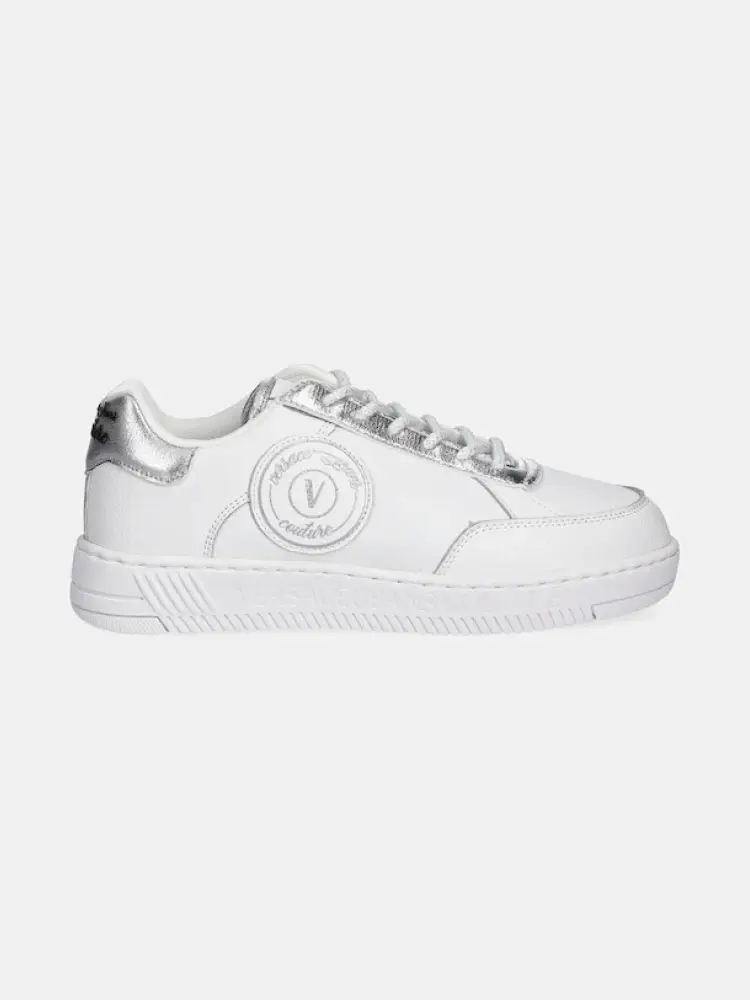sneakers in ecopelle bianca con logo laterale