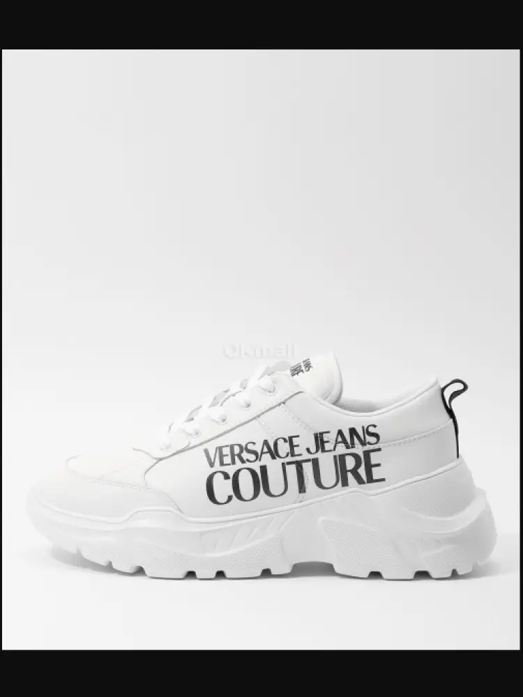 sneakers in ecopelle bianca con maxi suola e logo laterale