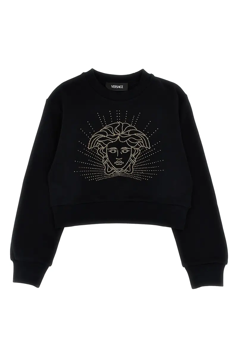 Felpa Strass Medusa Nero