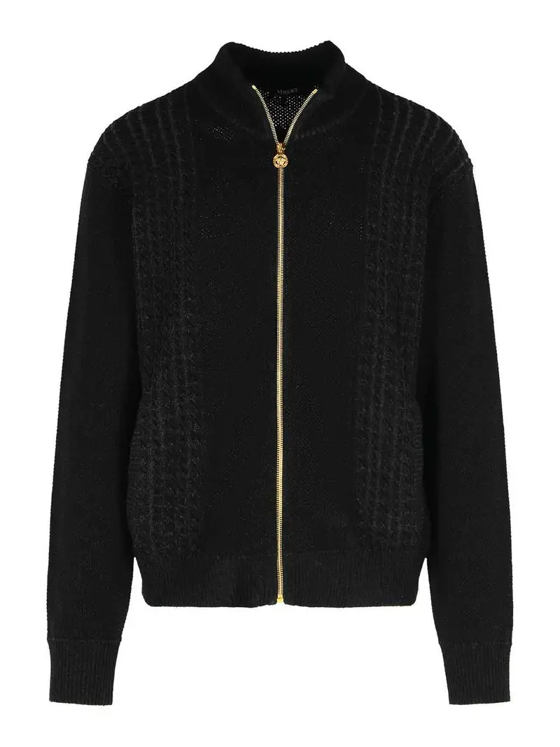 Maglione di miscela di cotone nero