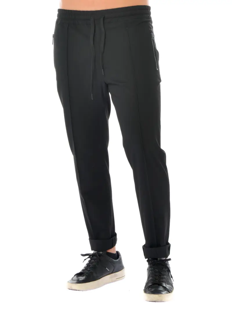 pantalone da uomo Versace in tessuto tecnico con coulisse NERO miniatura 2