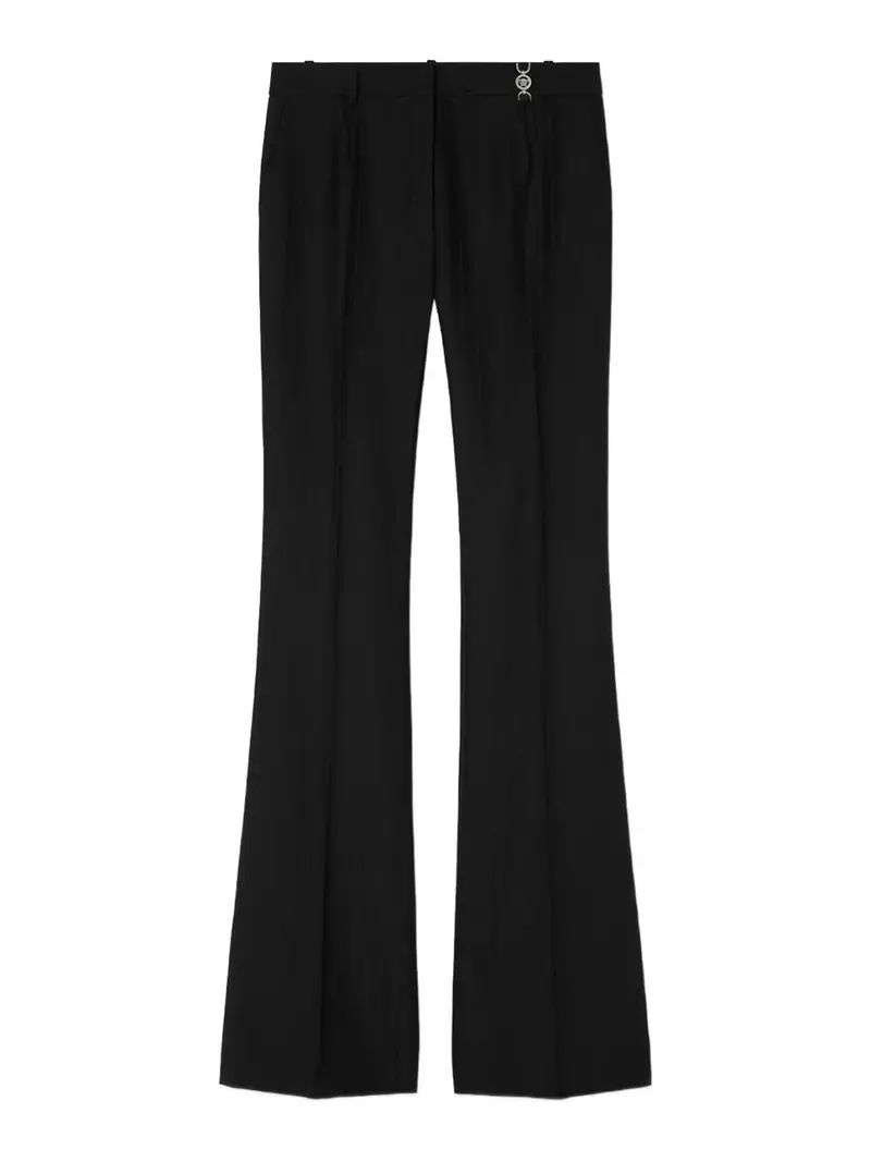 Pantaloni Svasati Gessati Nero