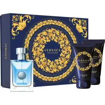 Versace Pour Homme Set eau de toilette 50 ml, balsamo dopobarba 50 ml e shampoo lenitivo