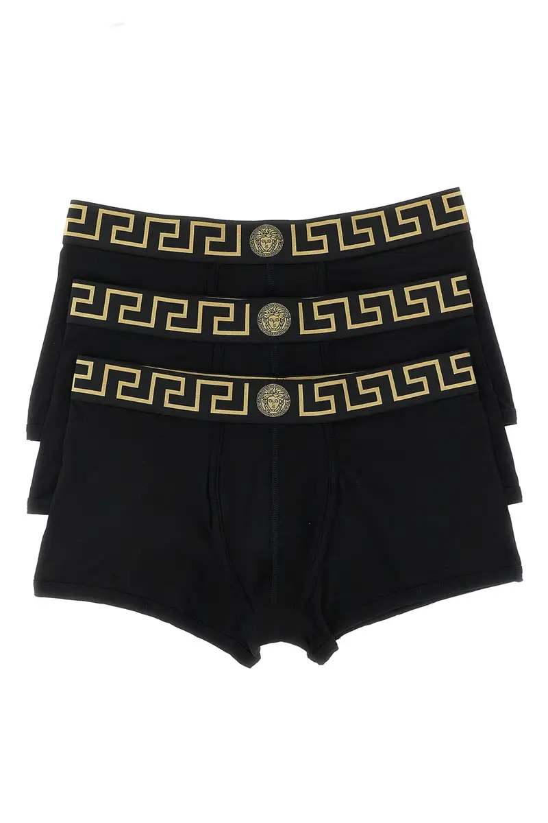 Set 3-Pack Boxer 'Greca' Nero