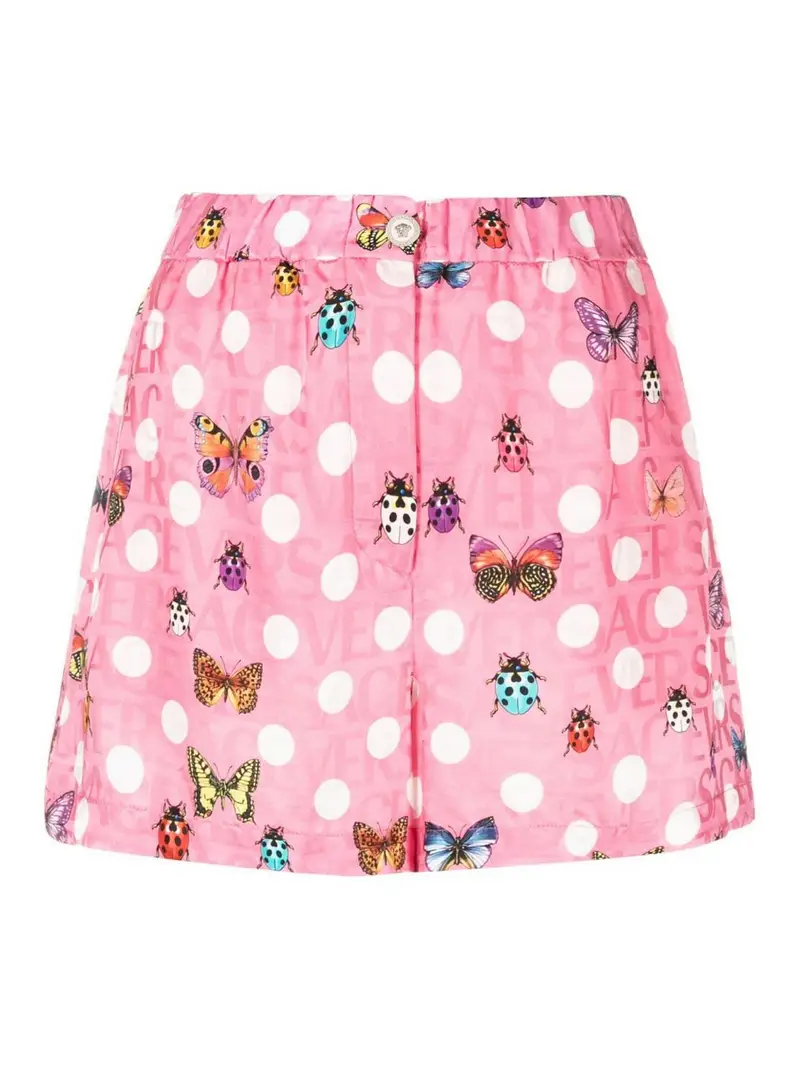 Shorts con stampa farfalle Color Carne E Neutri