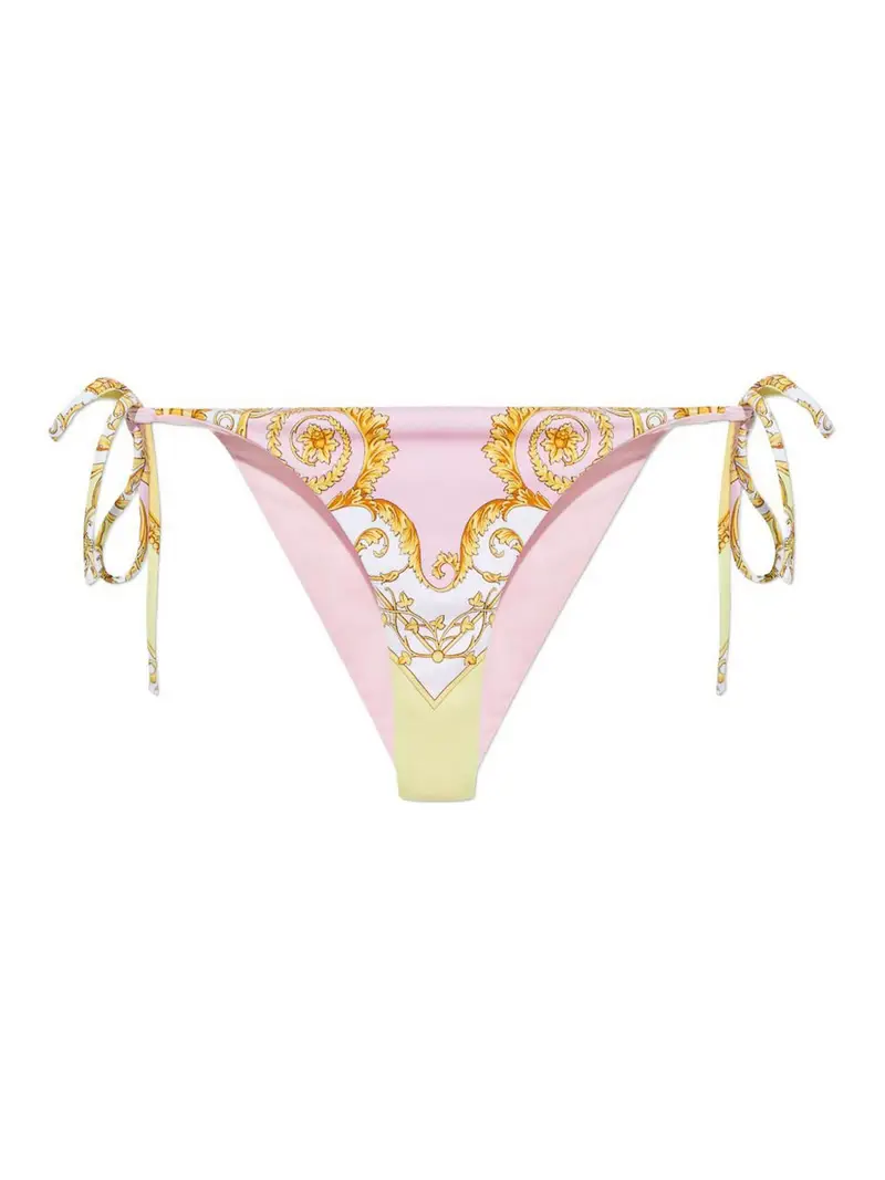 Slip bikini con stampa Barocco Color Carne E Neutri
