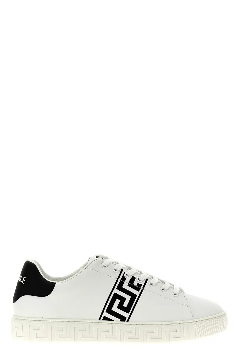 Versace Sneakers bianche con ricamo Greca