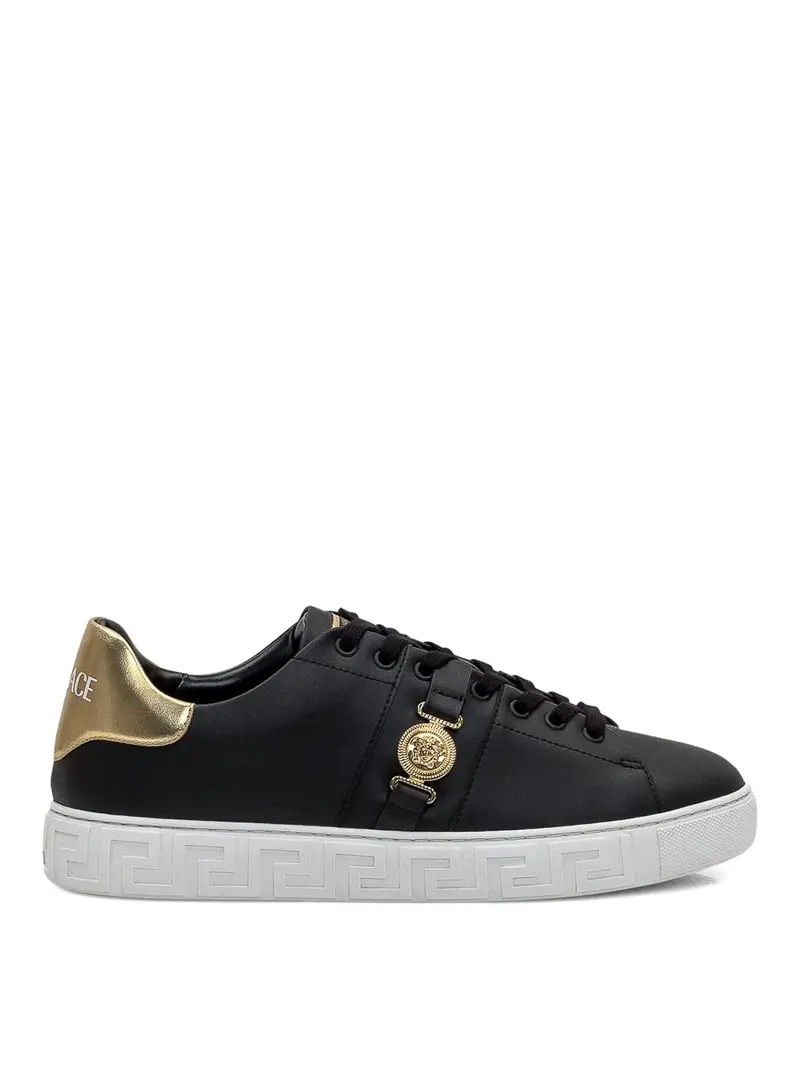 Sneakers in pelle bianca Nero