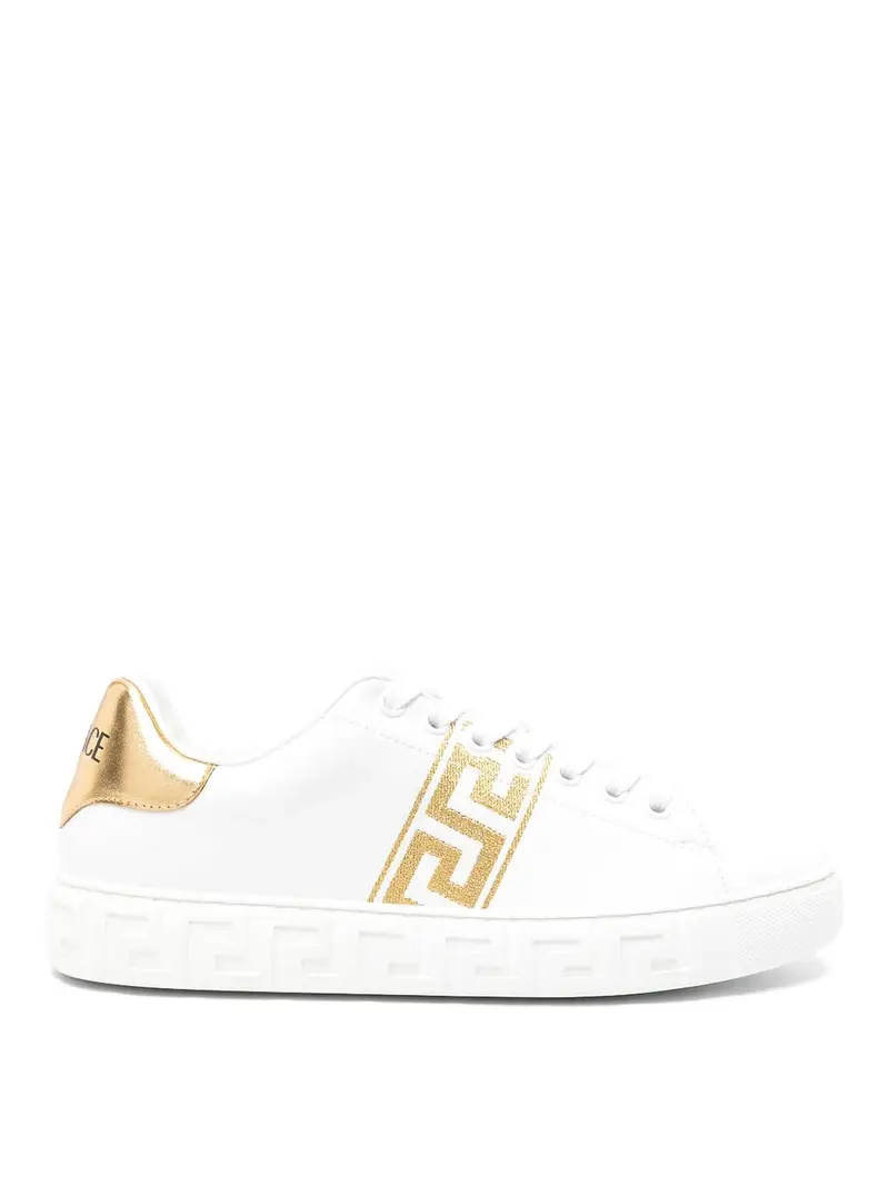 Sneakers in pelle Emolata Greca Bianco