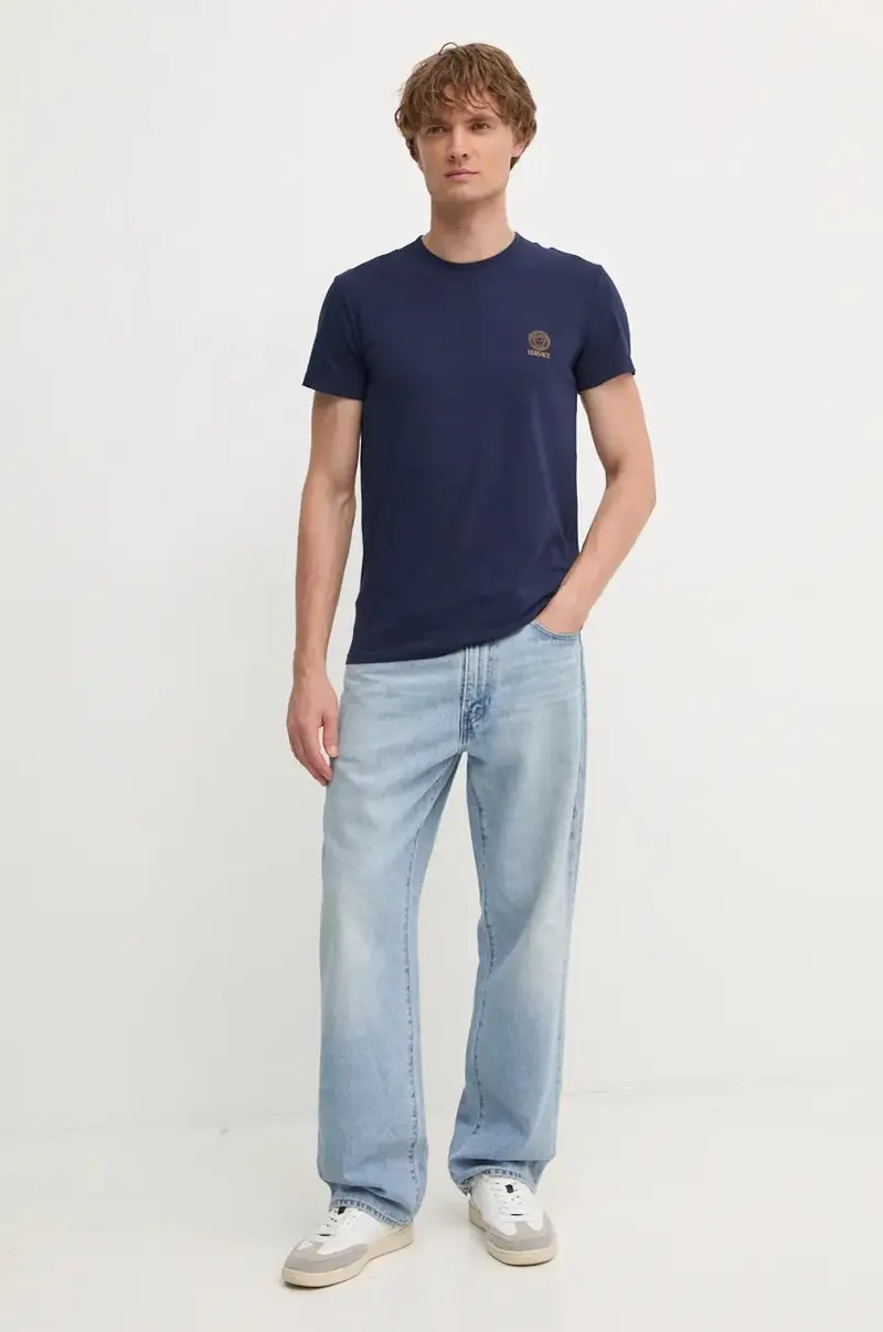 Versace T-shirt Uomo Blu 3245889 miniatura 2