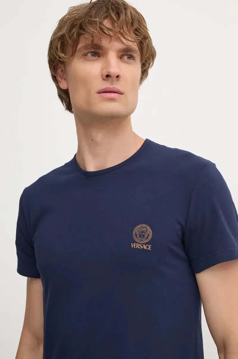 Versace T-shirt Uomo Blu 3245889 miniatura 4