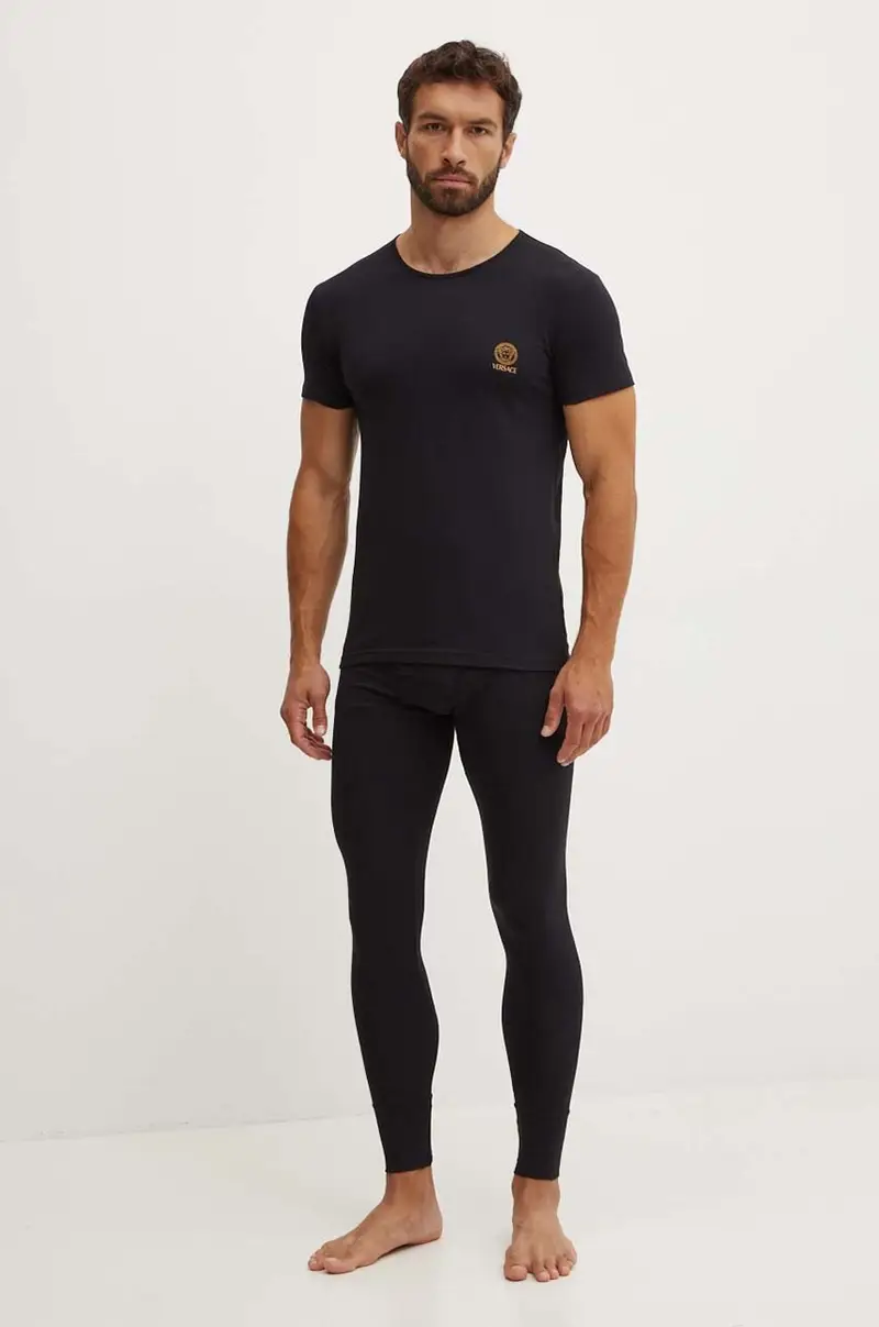 Versace T-shirt Uomo Nero 3830290 miniatura 2