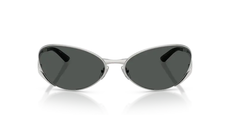 Versace Unisex VE2285 100087 Occhiali da sole Metallo Argento Grigio Rotonda Normale miniatura 2