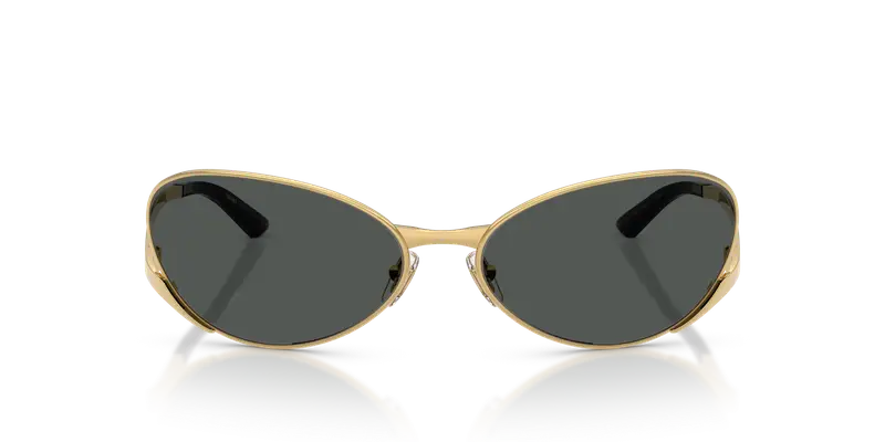 Versace Unisex VE2285 100287 Occhiali da sole Metallo Oro Grigio Rotonda Normale miniatura 2