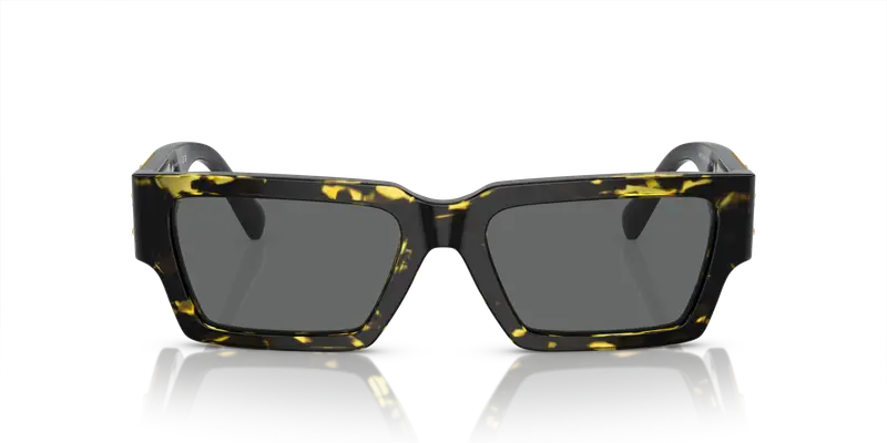 Versace Unisex VE4459 542887 Occhiali da sole Acetato Tartaruga Grigio Squadrata Normale miniatura 2