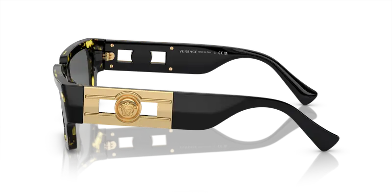 Versace Unisex VE4459 542887 Occhiali da sole Acetato Tartaruga Grigio Squadrata Normale miniatura 3