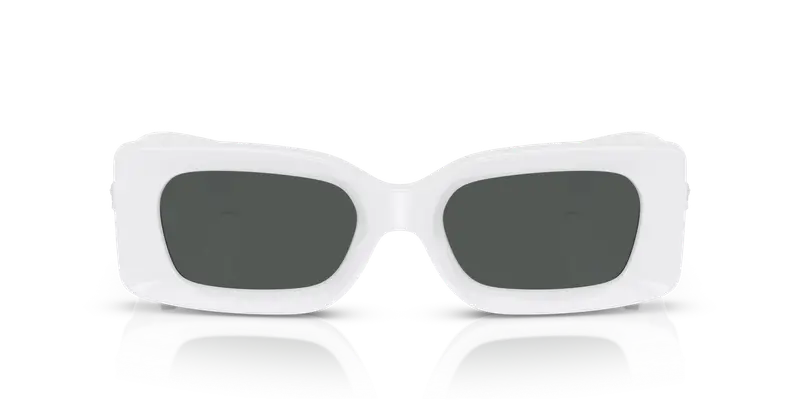 Versace Unisex VE4474U 314/87 Occhiali da sole Iniettato Bianco Grigio Squadrata Normale miniatura 2